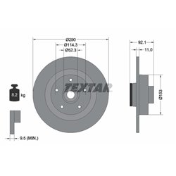 Tarcze Textar PRO - TEX92254103