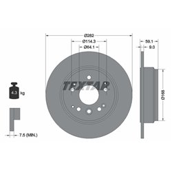 Tarcze Textar PRO - TEX92261703