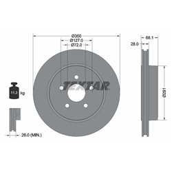 Tarcze Textar PRO - TEX92269803