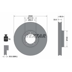 Tarcze Textar PRO - TEX92273003