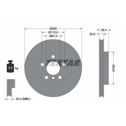 Tarcze Textar PRO - TEX92279203