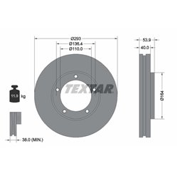 Tarcze Textar PRO - TEX92281703