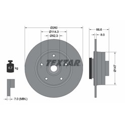 Tarcze Textar PRO - TEX92291003