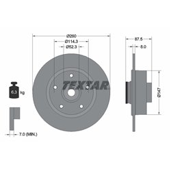 Tarcze Textar PRO - TEX92295203