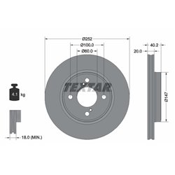 Tarcze Textar PRO - TEX92303703