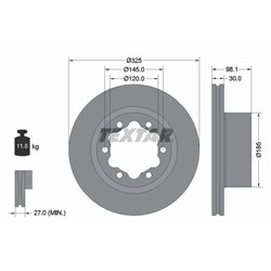 Tarcze Textar PRO - TEX92305803