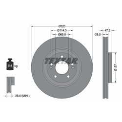 Tarcze Textar PRO - TEX92306303
