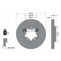 Tarcze Textar PRO - TEX92324003