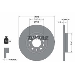 Tarcze Textar PRO - TEX92326503