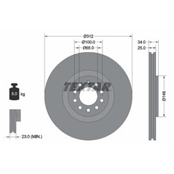 Tarcze Textar PRO+ - TEX92098505