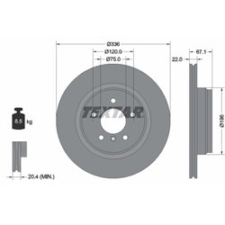 Tarcze Textar PRO+ - TEX92137905