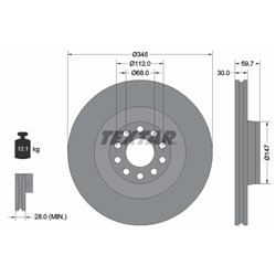 Tarcze Textar PRO+ - TEX92112505