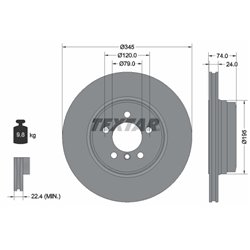 Tarcze Textar PRO+ - TEX92155005