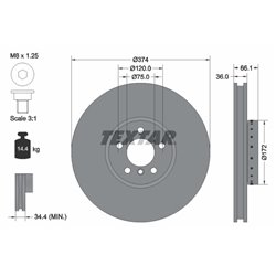 Tarcze Textar PRO+ - TEX92266325