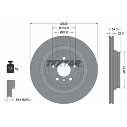 Tarcze Textar PRO+ - TEX92273505