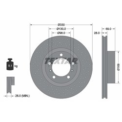 Tarcze Textar PRO+ - TEX92279705