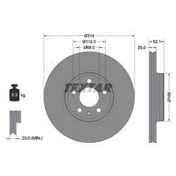 Tarcze Textar PRO+ - TEX92282905
