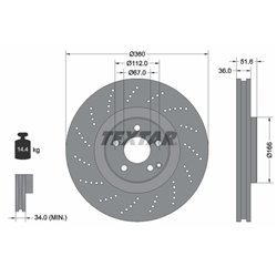 Tarcze Textar PRO+ - TEX92283905