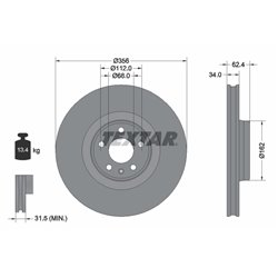 Tarcze Textar PRO+ - TEX92293505