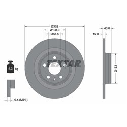 Tarcze Textar PRO+ - TEX92295105