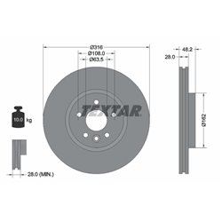 Tarcze Textar PRO+ - TEX92300605