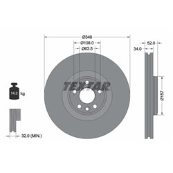 Tarcze Textar PRO+ - TEX92301805