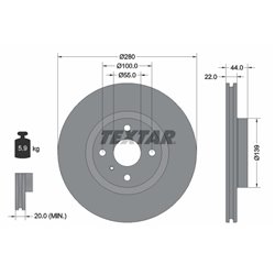 Tarcze Textar PRO+ - TEX92304205