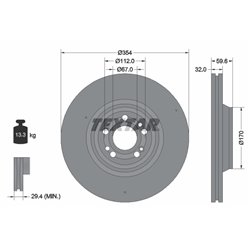 Tarcze Textar PRO+ - TEX92306005