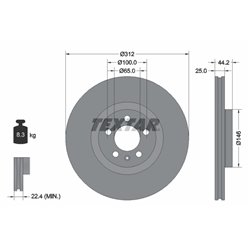 Tarcze Textar PRO+ - TEX92306405