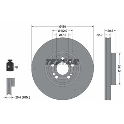 Tarcze Textar PRO+ - TEX92307105