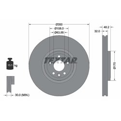Tarcze Textar PRO+ - TEX92308205