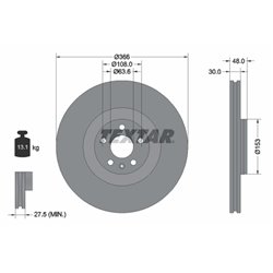 Tarcze Textar PRO+ - TEX92308905