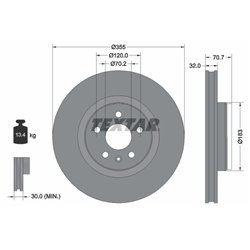 Tarcze Textar PRO+ - TEX92313905