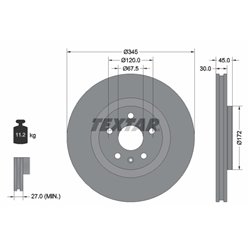 Tarcze Textar PRO+ - TEX92314505