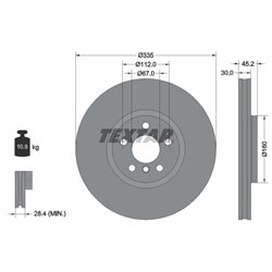 Tarcze Textar PRO+ - TEX92316205