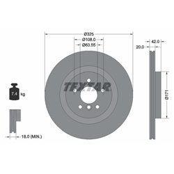 Tarcze Textar PRO+ - TEX92318105