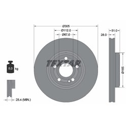 Tarcze Textar PRO+ - TEX92323405