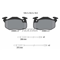 Klocki Textar - TEX2090604