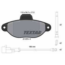 Klocki Textar - TEX2143609