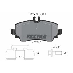 Klocki Textar - TEX2307003