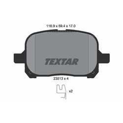 Klocki Textar - TEX2351302