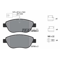 Klocki Textar - TEX2370901