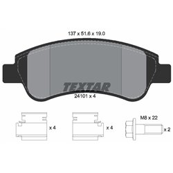 Klocki Textar - TEX2410101