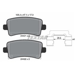 Klocki Textar - TEX2442102
