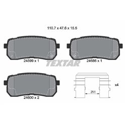 Klocki Textar - TEX2459901