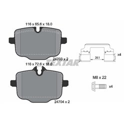 Klocki Textar - TEX2470301