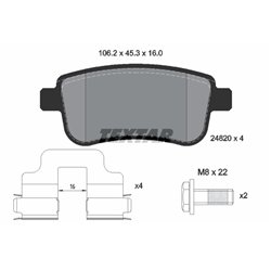 Klocki Textar - TEX2482002