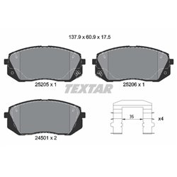 Klocki Textar - TEX2520501