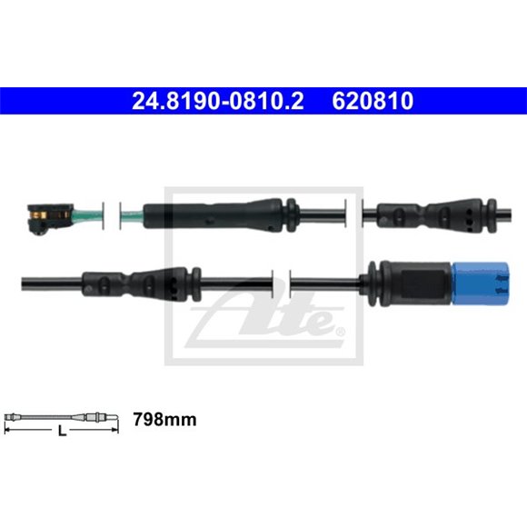Czujnik zużycia klocków Ate 24.8190-0810.2 - 24.8190-0810.2