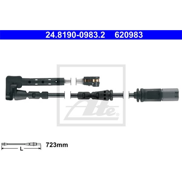 Czujnik zużycia klocków ATE 24.8190-0983.2 - 24.8190-0983.2